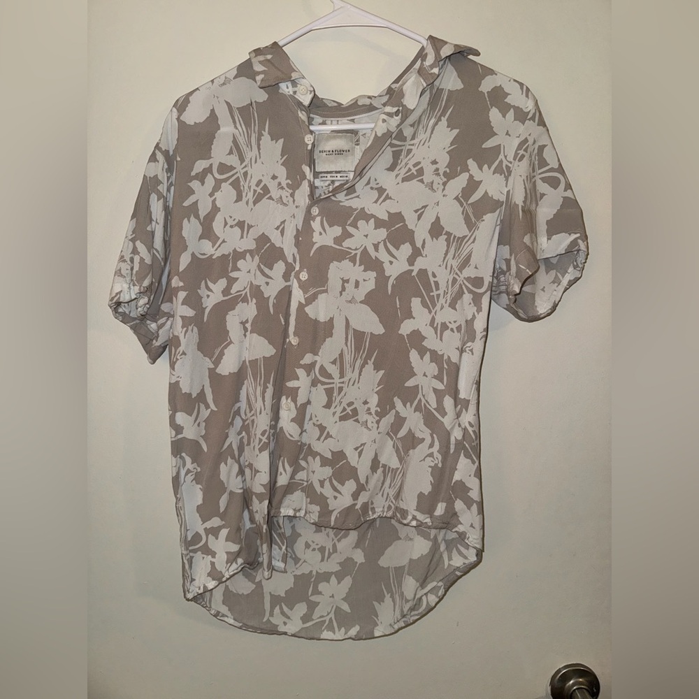 Denim & Flower Men’s Floral Button Up Shirt